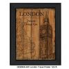 "London Travel Poster" By Debbie DeWitt, Printed Wall Art, Ready To Hang Framed Poster, Black Frame