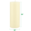 Stonebriar Unscented 3" x 8" 1-Wick Ivory Pillar Candles, 6 Pack