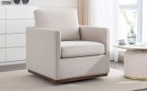 Mid Century Modern Swivel Accent Chair Armchair for Living Room, Bedroom, Guest Room, Office, Beige