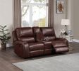 Keily - Manual Reclining Glider Loveseat - Dark Brown