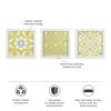 Distressed Yellow Medallion 3-piece Wall Decor Set