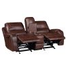 Keily - Manual Reclining Glider Loveseat - Dark Brown