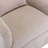 360-degree Swivel Accent Armchair Linen Blend Beige