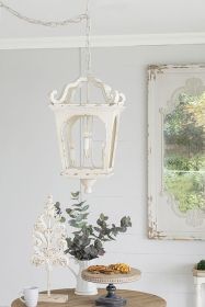 4 - Light Wood Chandelier, Hanging Light Fixture with Adjustable Chain for Kitchen Dining Room Foyer Entryway, Bulb Not Included (Color: as Pic)